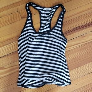 Striped racer back tank